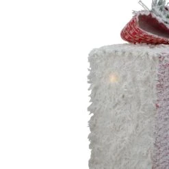 Northlight LED Frosted Rattan Christmas Gift Boxes With Pinecones Set -Michaels X-Mas Decor D491561S 3