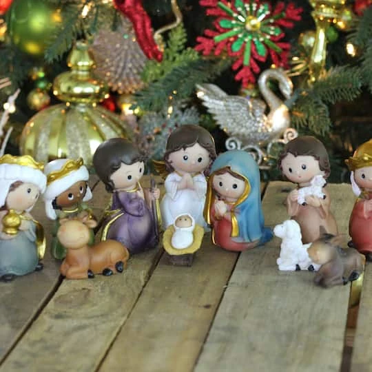 Northlight 3.5" Nativity Figurine Set, 11pc. 5 Northlight 3.5" Nativity Figurine Set, 11pc. - Image 3