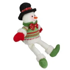 Northlight 18" Red & Green Sitting Smiling Snowman Christmas Figure -Michaels X-Mas Decor D491581S 3