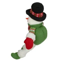 Northlight 18" Red & Green Sitting Smiling Snowman Christmas Figure -Michaels X-Mas Decor D491581S 5