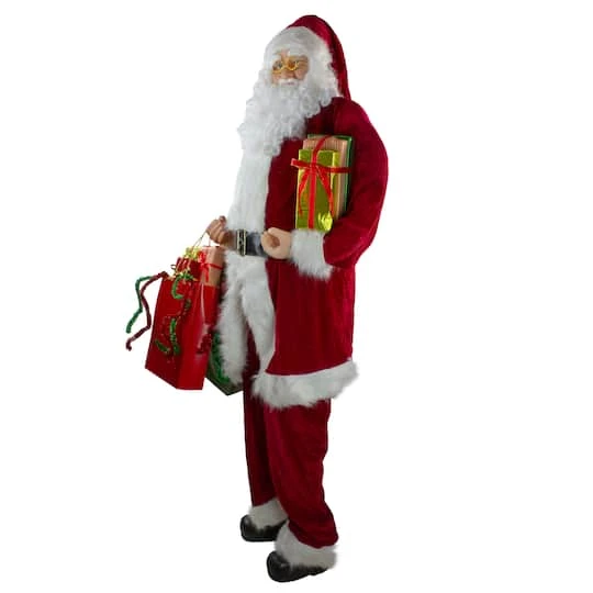 Northlight 6ft. Red & White Standing Santa Claus With Presents Christmas Figure 5 Northlight 6ft. Red & White Standing Santa Claus With Presents Christmas Figure - Image 3