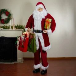 Northlight 6ft. Red & White Standing Santa Claus With Presents Christmas Figure 10 Northlight 6ft. Red & White Standing Santa Claus With Presents Christmas Figure -Michaels X-Mas Decor D491583S 3