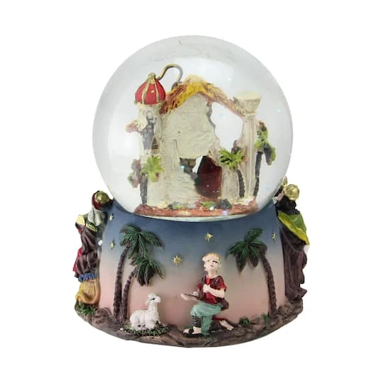 Northlight 6" Nativity Manger Scene Musical Christmas Snow Globe 5 Northlight 6" Nativity Manger Scene Musical Christmas Snow Globe - Image 3