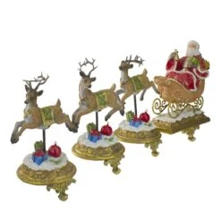 Northlight 9.5" Santa & Reindeer Christmas Stocking Holder Set 10 Northlight 9.5" Santa & Reindeer Christmas Stocking Holder Set -Michaels X-Mas Decor D491598S 3