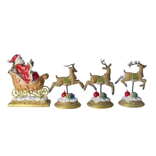 Northlight 9.5" Santa & Reindeer Christmas Stocking Holder Set 7 Northlight 9.5" Santa & Reindeer Christmas Stocking Holder Set - Image 5