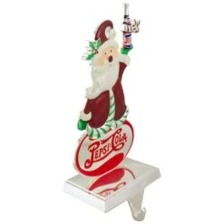Northlight 9.75" Silver Pepsi-Cola Santa Claus Christmas Stocking Holder -Michaels X-Mas Decor D491600S 4