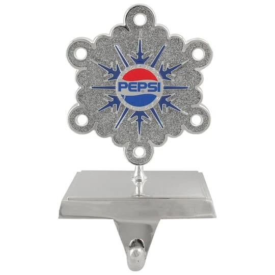 Northlight 6.5" Silver & Blue Pepsi Snowflake Christmas Stocking Holder 3 Northlight 6.5" Silver & Blue Pepsi Snowflake Christmas Stocking Holder
