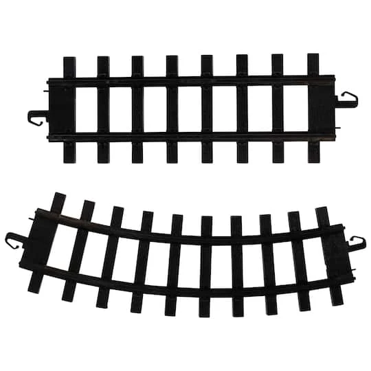 Northlight 10" Black Replacement Train Set Track Pieces, 12ct. 3 Northlight 10" Black Replacement Train Set Track Pieces, 12ct.