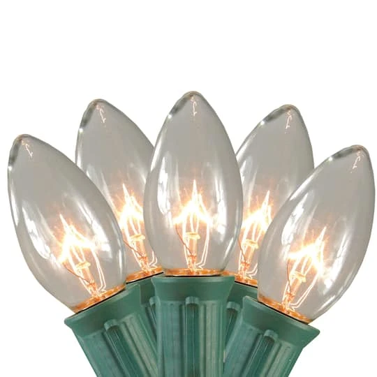 Northlight Mighty Light Clear C9 Christmas Pathway Marker Set, Green Wire 4 Northlight Mighty Light Clear C9 Christmas Pathway Marker Set, Green Wire - Image 2