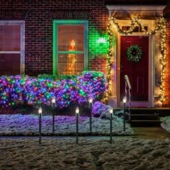 Northlight Mighty Light Clear C9 Christmas Pathway Marker Set, Green Wire 17 Northlight Mighty Light Clear C9 Christmas Pathway Marker Set, Green Wire -Michaels X-Mas Decor D491617S 12