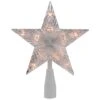 Northlight 7.5" Clear & White 5-Point Star Tree Topper -Michaels X-Mas Decor D491633S 1