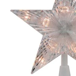 Northlight 7.5" Clear & White 5-Point Star Tree Topper 13 Northlight 7.5" Clear & White 5-Point Star Tree Topper -Michaels X-Mas Decor D491633S 13