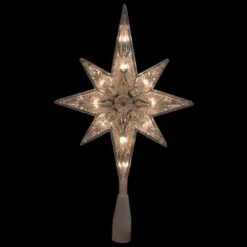 Northlight 10" White Lighted Faceted Star Of Bethlehem Tree Topper -Michaels X-Mas Decor D491636S 2