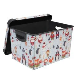 Simplify Woodland Winter Storage Tote Bin -Michaels X-Mas Decor D492889S 12