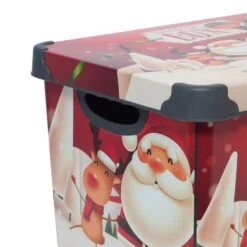 Simplify Santa Clause Is Coming To Town Storage Tote Bin -Michaels X-Mas Decor D492891S 15