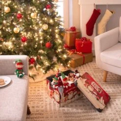 Simplify Santa Clause Is Coming To Town Storage Tote Bin -Michaels X-Mas Decor D492891S 16