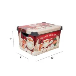 Simplify Santa Clause Is Coming To Town Storage Tote Bin -Michaels X-Mas Decor D492891S 17