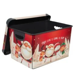 Simplify Santa Clause Is Coming To Town Storage Tote Bin -Michaels X-Mas Decor D492891S 20