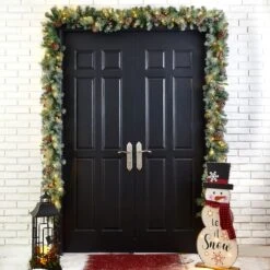 Glitzhome® 9ft. LED Glittered Pinecone Christmas Garlands, 2ct. -Michaels X-Mas Decor D493615S 2