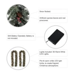 Glitzhome® 9ft. LED Glittered Pinecone Christmas Garlands, 2ct. -Michaels X-Mas Decor D493615S 8