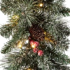 Glitzhome® 9ft. Pre-Lit Glittery Pinecone Christmas Garland With Timer, 2ct. 14 Glitzhome® 9ft. Pre-Lit Glittery Pinecone Christmas Garland With Timer, 2ct. -Michaels X-Mas Decor D493618S 5