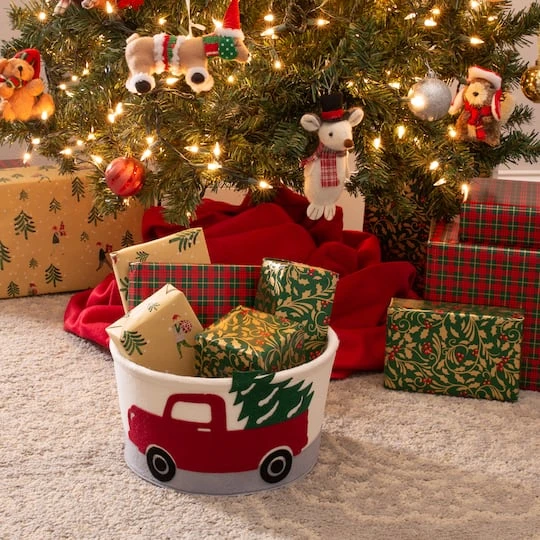 Simplify Round Felt Truck Tote 7 Simplify Round Felt Truck Tote - Image 5