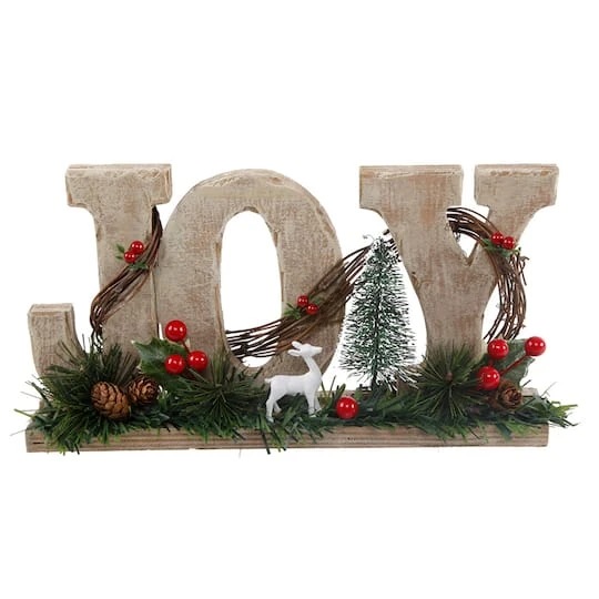 Flora Bunda® 12" Christmas Joy Sign 4 Flora Bunda® 12" Christmas Joy Sign - Image 2
