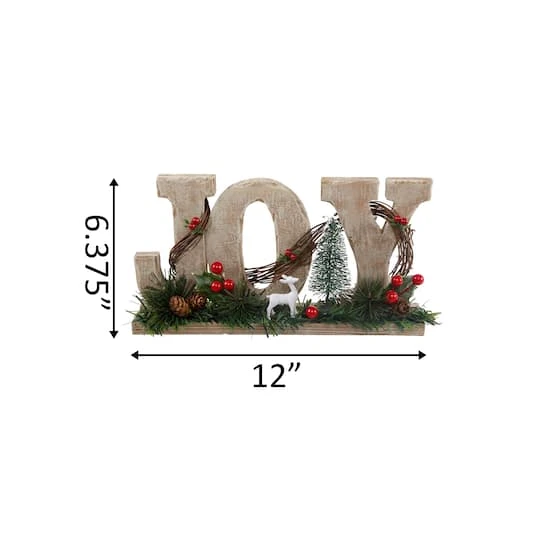 Flora Bunda® 12" Christmas Joy Sign 5 Flora Bunda® 12" Christmas Joy Sign - Image 3