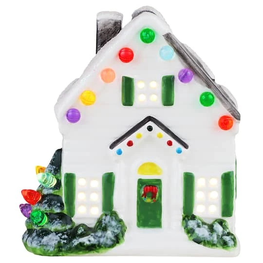 4.5" LED Nostalgic Ceramic Village House 3 4.5" LED Nostalgic Ceramic Village House