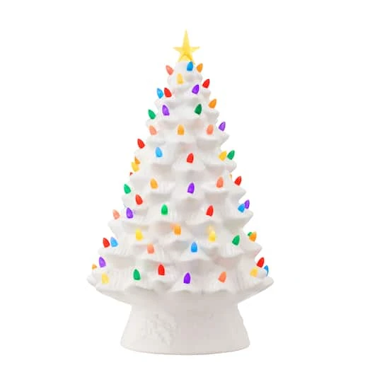 18" LED Nostalgic White Christmas Tree 4 18" LED Nostalgic White Christmas Tree - Image 2