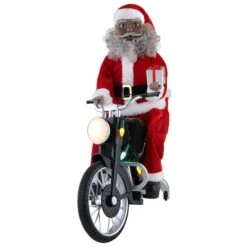 20" Black Motorcycling Santa -Michaels X-Mas Decor D511950S 2