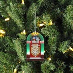 Miniature Green Vintage Jukebox Ornament 7 Miniature Green Vintage Jukebox Ornament -Michaels X-Mas Decor D511963S 2
