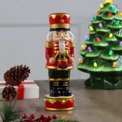 12" Ceramic Nutcracker Drummer -Michaels X-Mas Decor D511967S 2