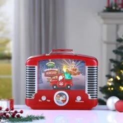 12" Red Nostalgic Truck Radio -Michaels X-Mas Decor D511977S 3