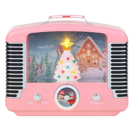12" Pink Nostalgic Tree Radio 4 12" Pink Nostalgic Tree Radio - Image 2