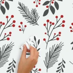 Roommates Holly Berries & Twigs Peel And Stick Wall Decals -Michaels X-Mas Decor D515183S 5