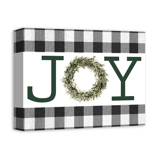 Green Joy Wreath 11x14 Canvas Wall Art 5 Green Joy Wreath 11x14 Canvas Wall Art - Image 3