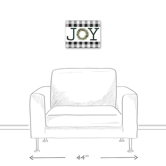 Green Joy Wreath 11x14 Canvas Wall Art 8 Green Joy Wreath 11x14 Canvas Wall Art - Image 6