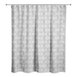 Deer & Tree Pattern Shower Curtain