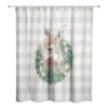 Buffalo Check Fawn Wreath Shower Curtain -Michaels X-Mas Decor D517988S 1