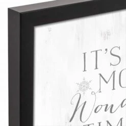 The Most Wonderful Time Of The Year 12x12 Black Framed Canvas -Michaels X-Mas Decor D518000S 3