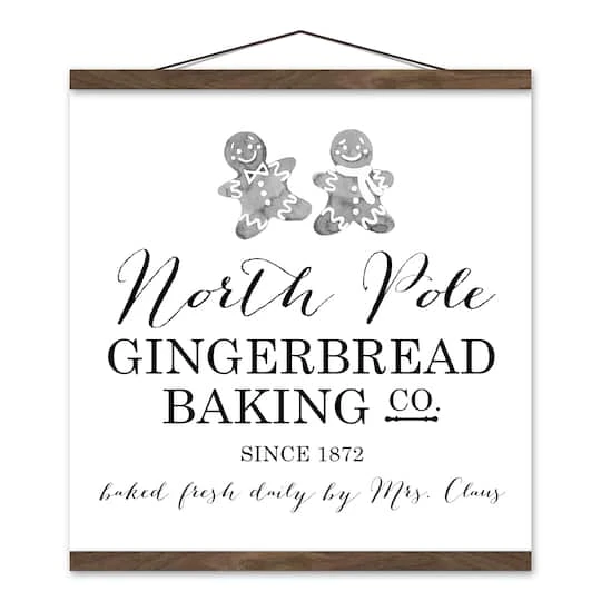 North Pole Gingerbread Co. 16x16 Teak Hanging Canvas 4 North Pole Gingerbread Co. 16x16 Teak Hanging Canvas - Image 2