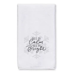 All Is Calm All Is Bright Tea Towels - Set Of 2 -Michaels X-Mas Decor D518014S 2