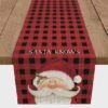 Santa Knows On Plaid 16x72 Poly Twill Table Runner -Michaels X-Mas Decor D518027S 1