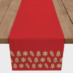 72" Christmas Cookies Border Table Runner 7 72" Christmas Cookies Border Table Runner -Michaels X-Mas Decor D518033S 1 1