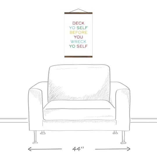 Deck Yo Self 12x18 Teak Hanging Canvas 6 Deck Yo Self 12x18 Teak Hanging Canvas - Image 4
