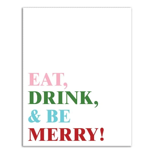 Eat Drink And Be Merry 11x14 Canvas Wall Art 4 Eat Drink And Be Merry 11x14 Canvas Wall Art - Image 2