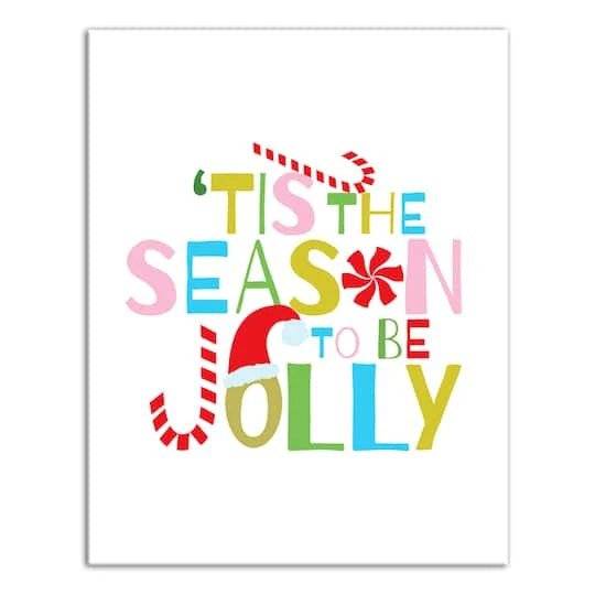 Tis The Season To Be Jolly 11x14 Canvas Wall Art 3 Tis The Season To Be Jolly 11x14 Canvas Wall Art
