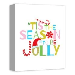 Tis The Season To Be Jolly 11x14 Canvas Wall Art 10 Tis The Season To Be Jolly 11x14 Canvas Wall Art -Michaels X-Mas Decor D518044S 2