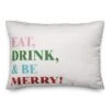 Eat Drink And Be Merry 14x20 Throw Pillow -Michaels X-Mas Decor D518046S 1
